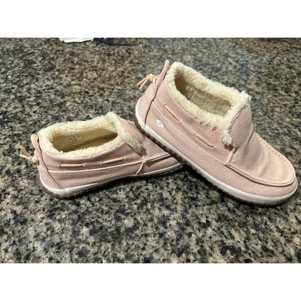 Sperry Top-Sider Girl's Moc-Sider Nylon Slip On Blush Size 2M